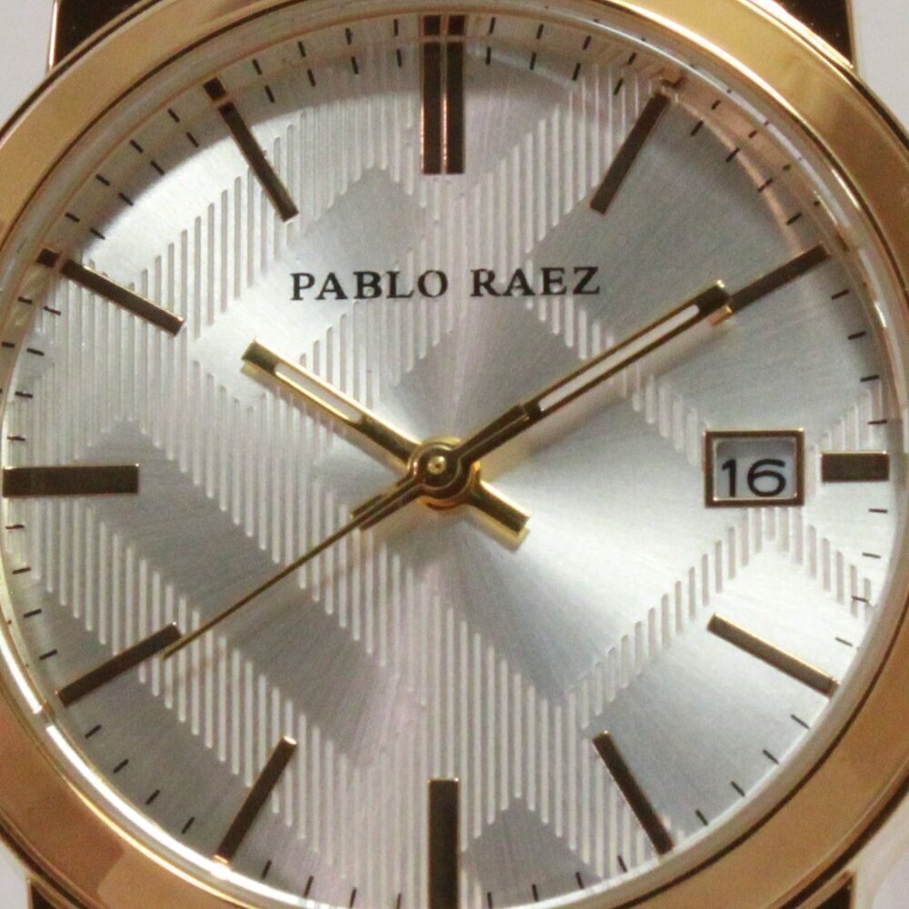 Ladies Quartz Fashion Watch Gold Tone Silver Dial 34mm - Picture 13 of 13